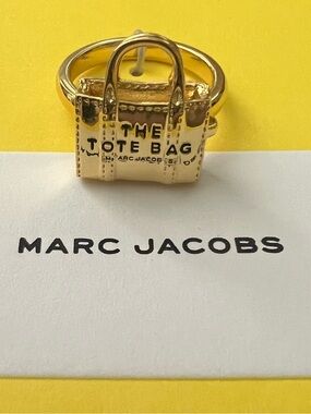 Marc Jacobs Gold 'The Tote Bag' Ring